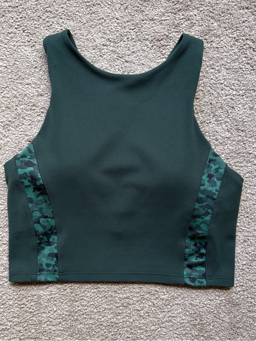 Athleta Dark Green Conscious Crop High Neck Tank